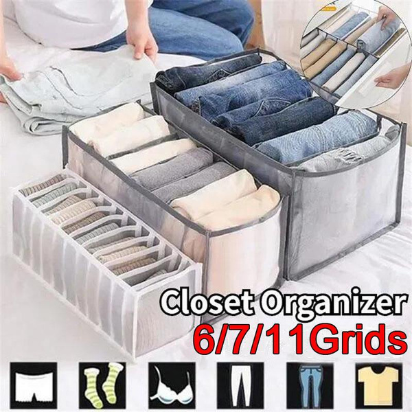 11/7/6 Grids Jeans Organization Storage Box Closet Organizer Clothing ...