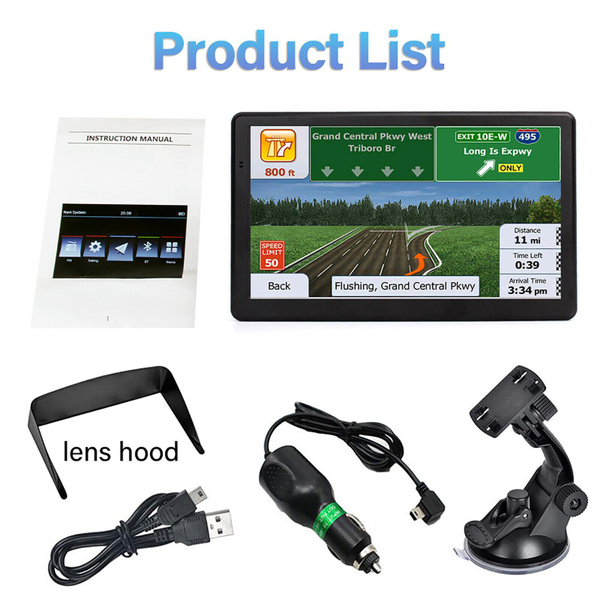 7'' Touch Screen Car Truck GPS Navigation System Voice Directions