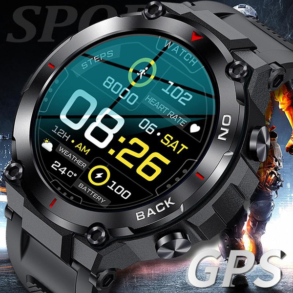 LIGE GPS New Smart Watch Men 480mAh Super Big Battery Bracelet Sports  Fitness Outdoors Watch IP68 Waterproof Smart Clock Call Reminder Smartwatch  for Android IPhone