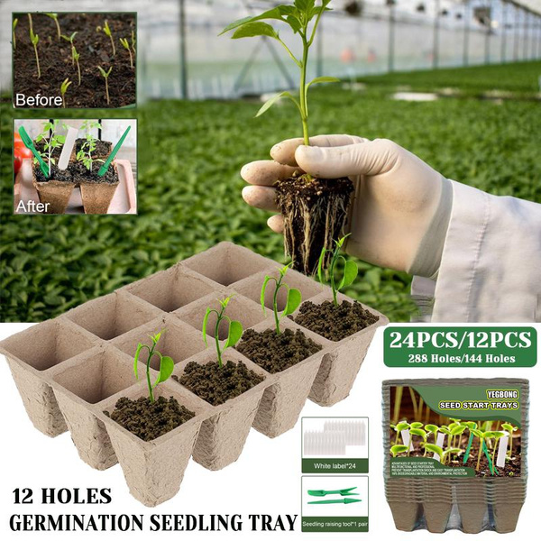 Seedling Start Trays Peat Pots Seedling Pots Biodegradable Seedling ...