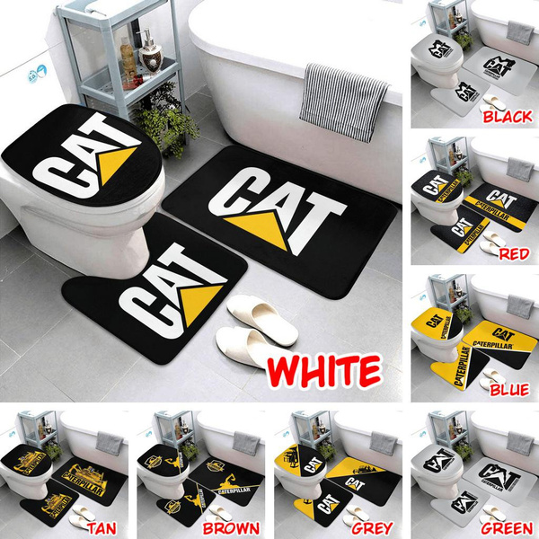 1/2/3 Pieces Cat Caterpillar Mats and Rugs AntiSlip Absorbent Soft Bathroom Rug Bath Toilet