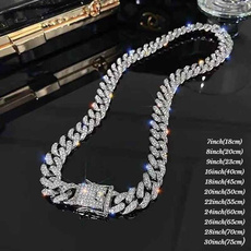 24kgold, cubanchainnecklace, Chain Necklace, DIAMOND