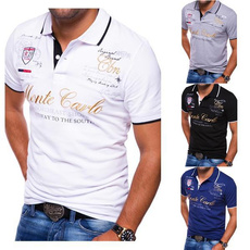 Fashion, Cotton T Shirt, golf  shirts men, Slim Fit