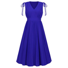 slim dress, sommerkleid, Gifts, vneckpleateddres