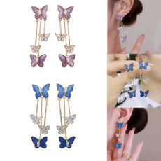 butterfly, Tassels, Fashion, Dangle Earring