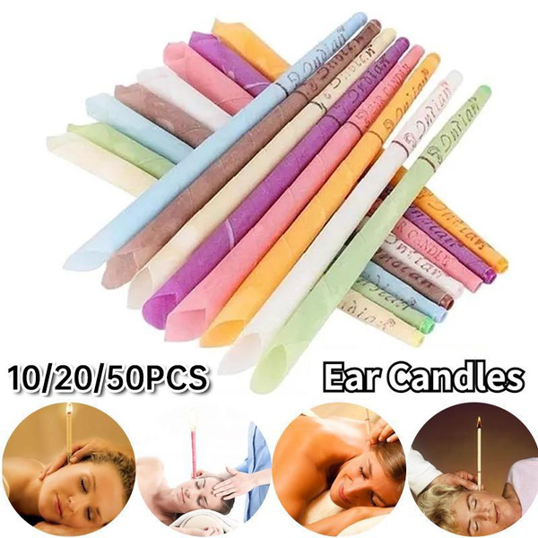 10/20/50Pcs Coning Ear Candles Natural Beewax Ear Candle Ear Treatment