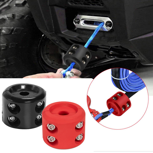 Winch Stopper Rubber Heavy Duty Cable Line Saver Waterproof Rope Hook Accessories For ATV UTV