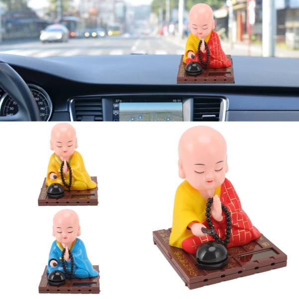 Flameer Solar Dancer Ornament ,Buddhist Monk Solar Pal The President- Dancing Solar - Car Desktop Office, 7x7x9cm/2.75x2.75x3.54inch
