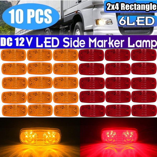 Hot Sale Double Bullseye Led Marker Lights 10 LED Trailer Marker 2x4