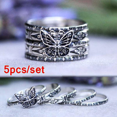 butterfly, Fashion, 925 sterling silver, wedding ring