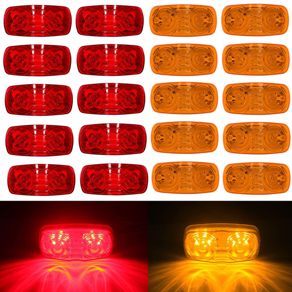 8/4/2Pcs 12V 10LED Universal Side Marker Lights Lamp Indicator Light