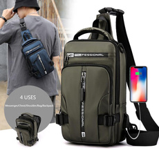 Shoulder Bags, Nylon, usb, Travel