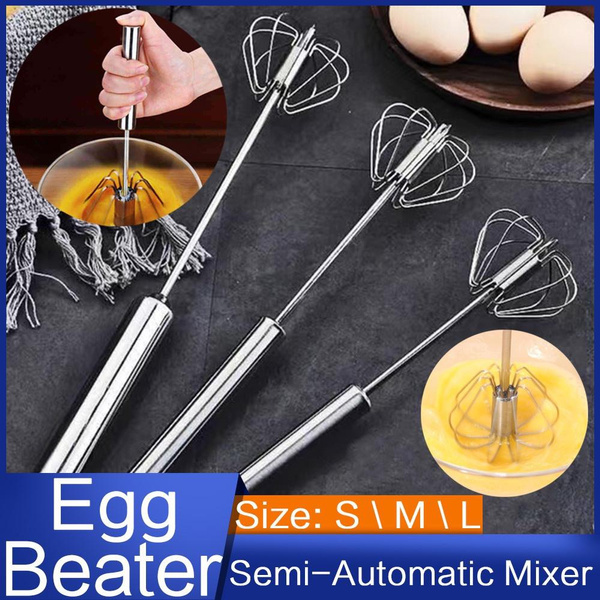 1pc, Handheld Egg Beater, Stainless Steel Manual Egg Beater