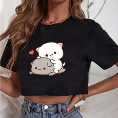 cute, crop top, Graphic T-Shirt, summer t-shirts