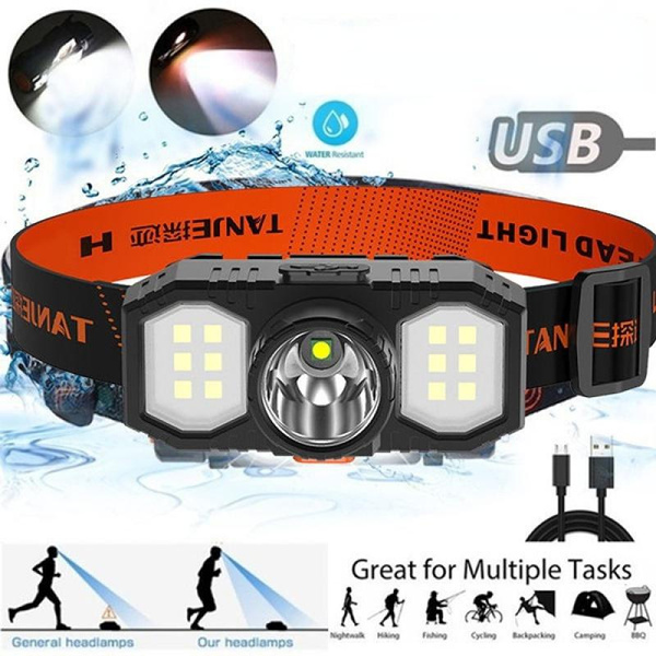 MagicTek USB Rechargeable LED Headlamp - 350 Lumens, Waterproof, 2 Modes With Motion Sensor 12 thumbnail image