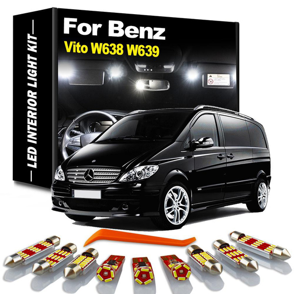 NIMOTOR Canbus Indoor Lighting Kit For Mercedes Benz Vito W638 W639 Dome Reading Map Trunk Car