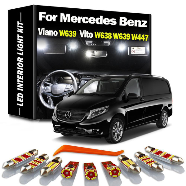 NIMOTOR Canbus Indoor Lighting Kit For Mercedes Benz Viano Vito W638 W639 W447 Dome Reading Map