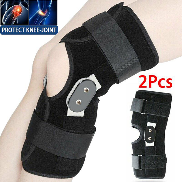 Metal Hinged Knee Arthritis Support Brace Knee Guard Stabilizer Strap