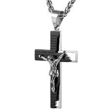 crucifixnecklace, lordsprayernecklace, mens necklaces, crucifixionofjesu