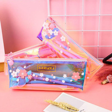 pencilcase, lasertransparentpenbag, sakurapencilcase, Floral