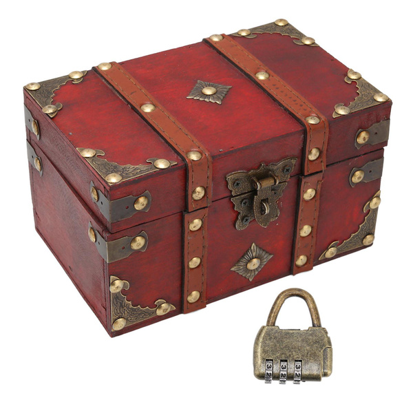 Treasure Box High Durability Treasure Chest Box Coded Lock for Store