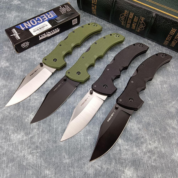 Cold Steel Recon 1 Tactical Folding Knives with Tri-Ad Lock and Pocket ...