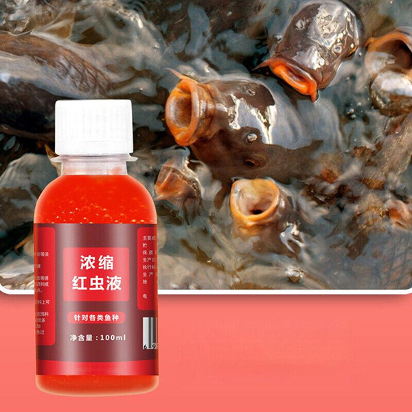 1/5pcs 100ml High Concentration Fish Bait for Trout Cod Carp Bass Strong  Fish Attractant Concentrated Red Worm Liquid Fish Bait Additive