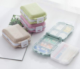 case, Mini, smallboxfortabletswheatstrawcontainer, Tablets
