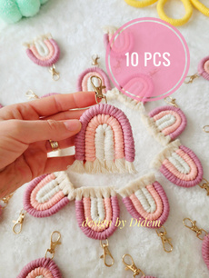 pink, rainbow, Decor, Key Chain