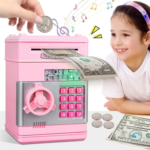 Piggy Bank Toys for 6 7 8 9 10 11 Year Old Girl Gifts, Money Saving Box for  Teen Girls Toys Age 6-8-10-12, Christmas Birthday Gifts for 7 8 Year Old  Girls Stuff ATM Machine for Kids 5-7
