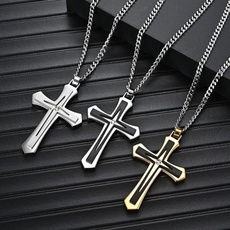 necklaces for men, Cross necklace, Stainless Steel, Cross