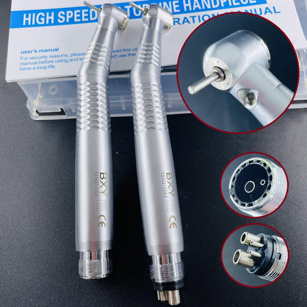 4-Hole Dental E-Generator Fiber Optic LED High Speed Handpiece - Autoclavable