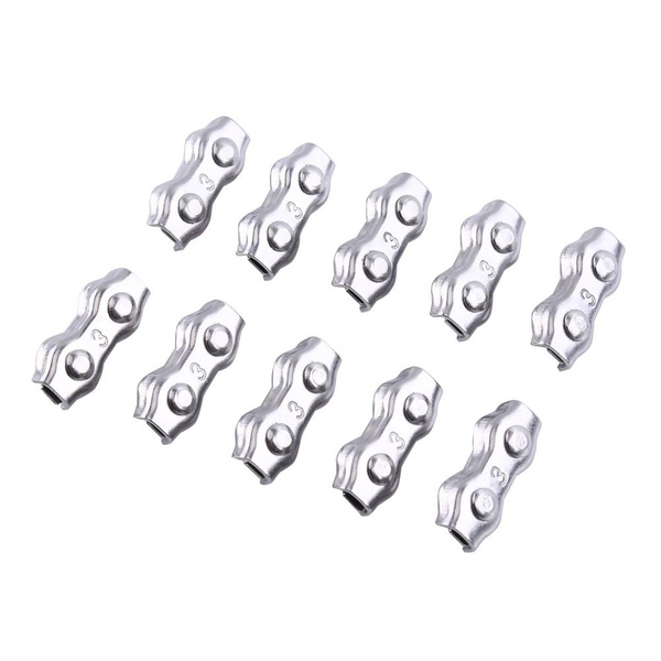 10pz M3 Duplex Clip in Acciaio, Clip Fronte Retro Duplex Clips Cavo in