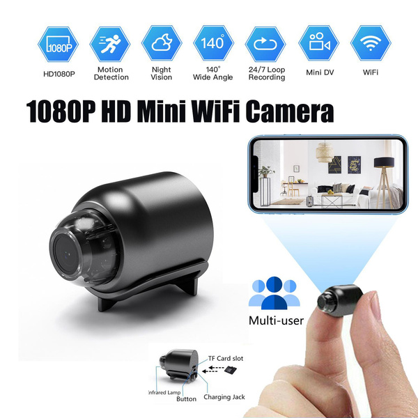 1080P HD Camera Mini WiFi Wireless Camera Video Night Vision Remote Control  Security Nanny Surveillance Camera for Car Home Office Safety System