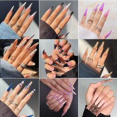 manicure tool, acrylic nails, longcoffin, nail tips