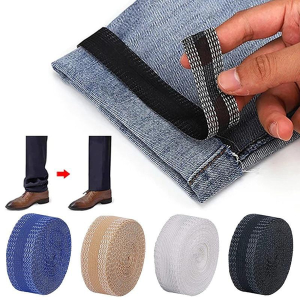 12M SelfAdhesive Tape For Pants Edge Shorten Pants Paste Iron on Trousers Jeans Pants Clothes