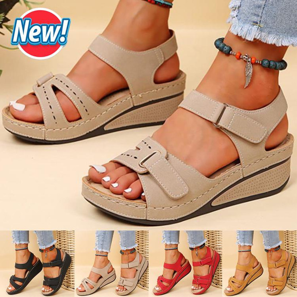 NEW Women Sandals Soft Bottom Wedge Heels Sandals Summer Shoes Women  Platform Sandalias Mujer Elegant Wedges Shoes | Wish