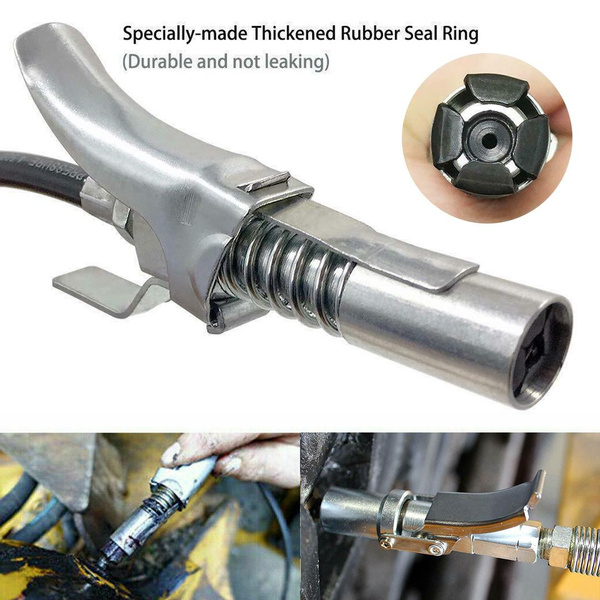 1pc Durable 1/8" Grease Tool Coupler Locks on Like Air Chuck Fit SAE