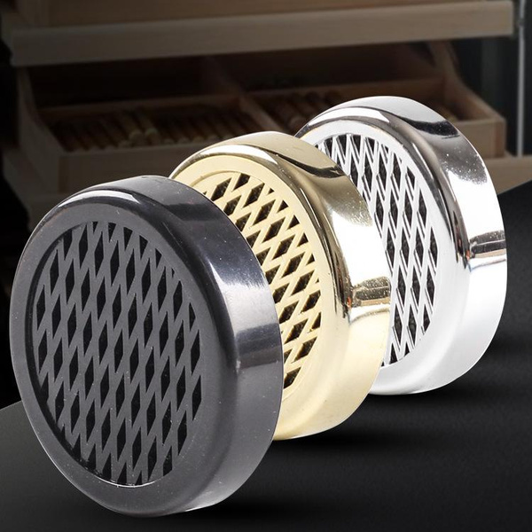 Portable Plastic Cigar Humidifier Humidor Box Gadget Round Cigarette ...