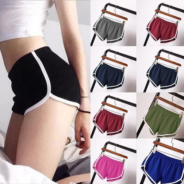 Women Sports Shorts Female Gym Shorts Waistband Skinny Short Wish