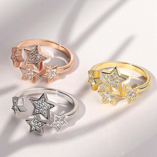 adjustablering, DIAMOND, Star, Jewelry