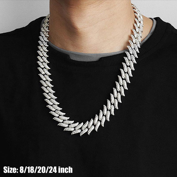 Bandmax Mens Stainless Steel Chain Necklaces 5/7/9/12MM Chunky Miami Cuban Link Chain Necklace Bracelet Silver Gold Black Chains For Men 18 30 Color 01 5mm Steel Largo 24 0 Inches