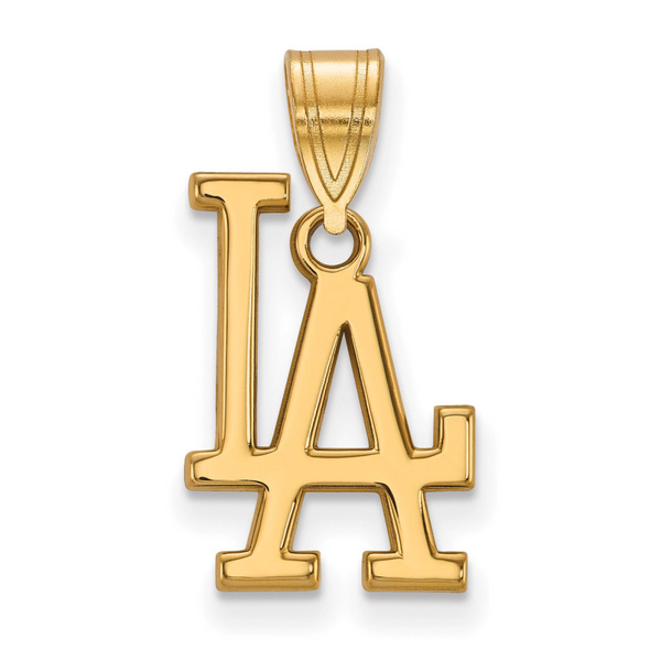 14k Gold MLB LogoArt Los Angeles Dodgers L and A Medium Pendant | Wish