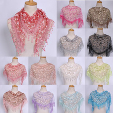 Clothing & Accessories, Scarves, Flowers, Lace