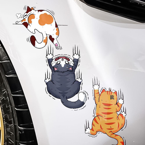 1pc Funny Pet Cat Car Sticker Climbing Cats Animal Styling Stickers 