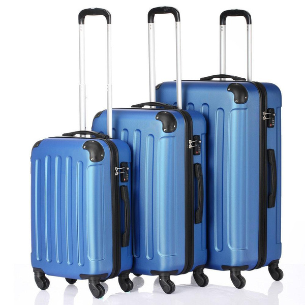 New 3PCS 20/24/28" Luggage Travel Bag ABS Trolley Hard Shell Suitcase W ...