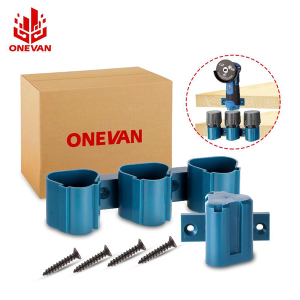 Onevan Tool Rack ONEVAN® 1/2/3/4/5 PCS Wall-mounted Power Tool Fixed Bracket Display ...