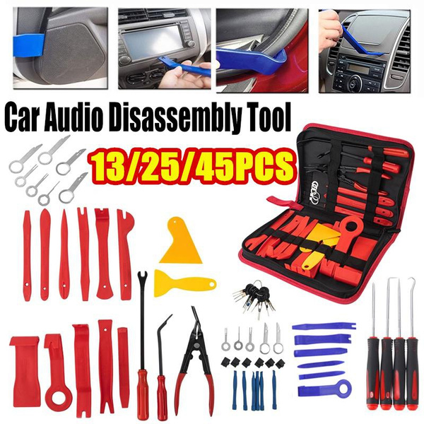 13/25/45PCS Portable Car Audio Disassembly Tool Removal Pry Tool Set