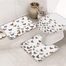 indoormat, water, Bathroom, Butterflies