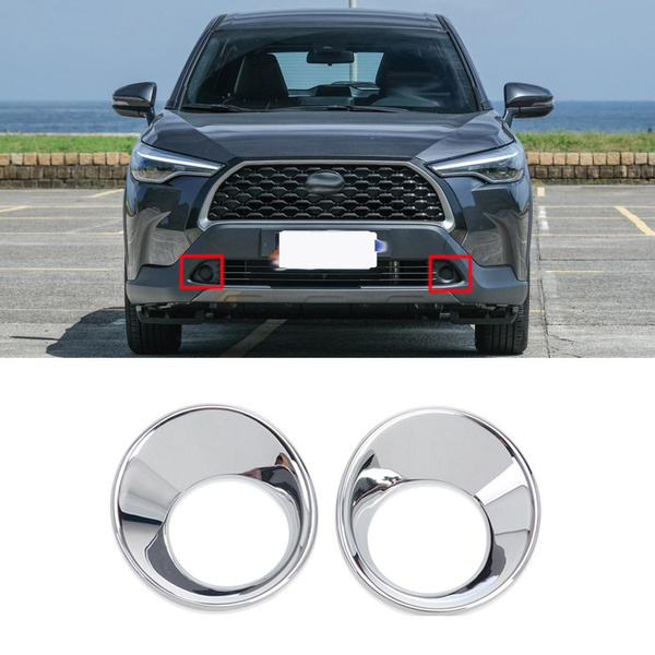 6X ABS Exterior Chrome Front Fog Light Cover Trim Assy J For Toyota